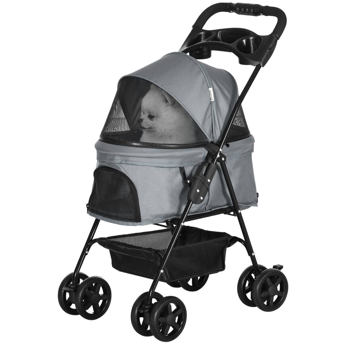 PawHut Hunde-Zubehör grau Polypropylen B/H/L: ca. 45x67x96 cm