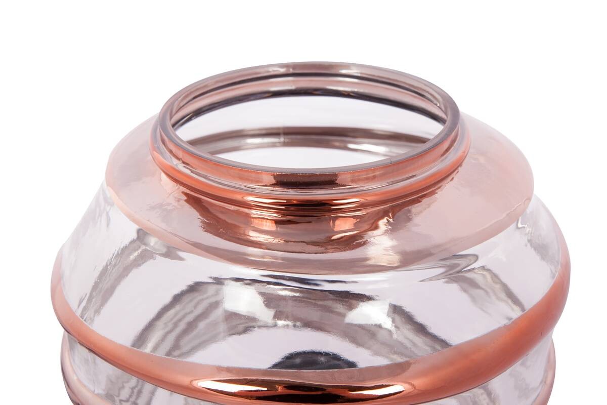 Kayoom Tischleuchte Aladin III 720 Kupfer champagner Glas Kupfer B/H: ca. 22x22 cm E27 1 Brennstellen