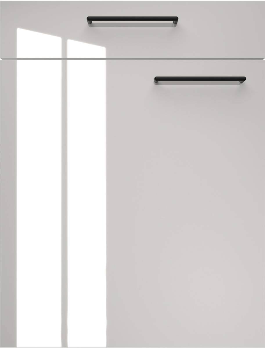 artego Küchenblock Eco Graphit Lack Hochglanz Toffee Sherwood matt Nachbildung B/T: ca. 300x60 cm