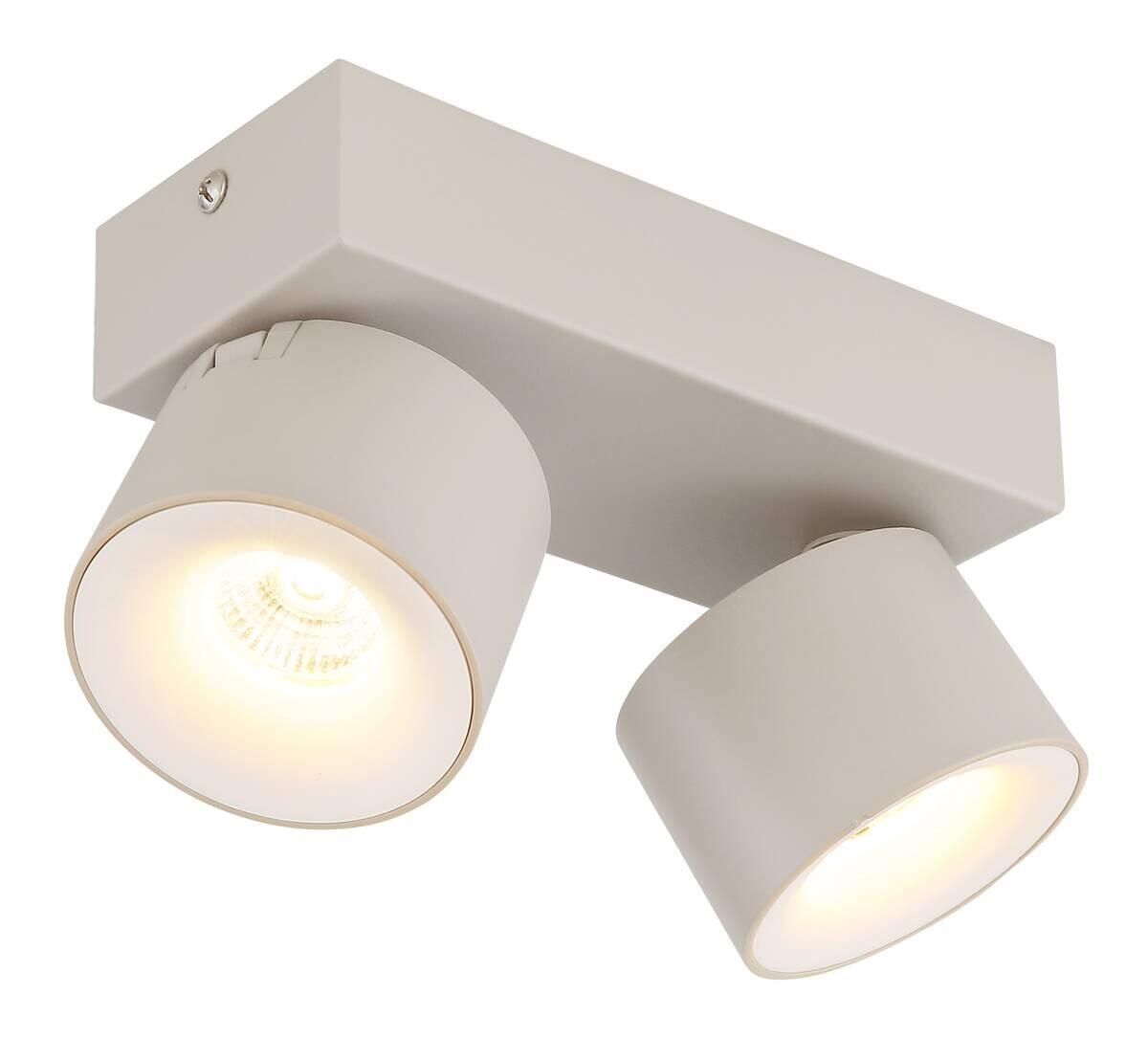 GLOBO LED-Strahler sand Aluminium Kunststoff Metall B/H/L: ca. 8,5x17,5x10,5 cm 2 Brennstellen