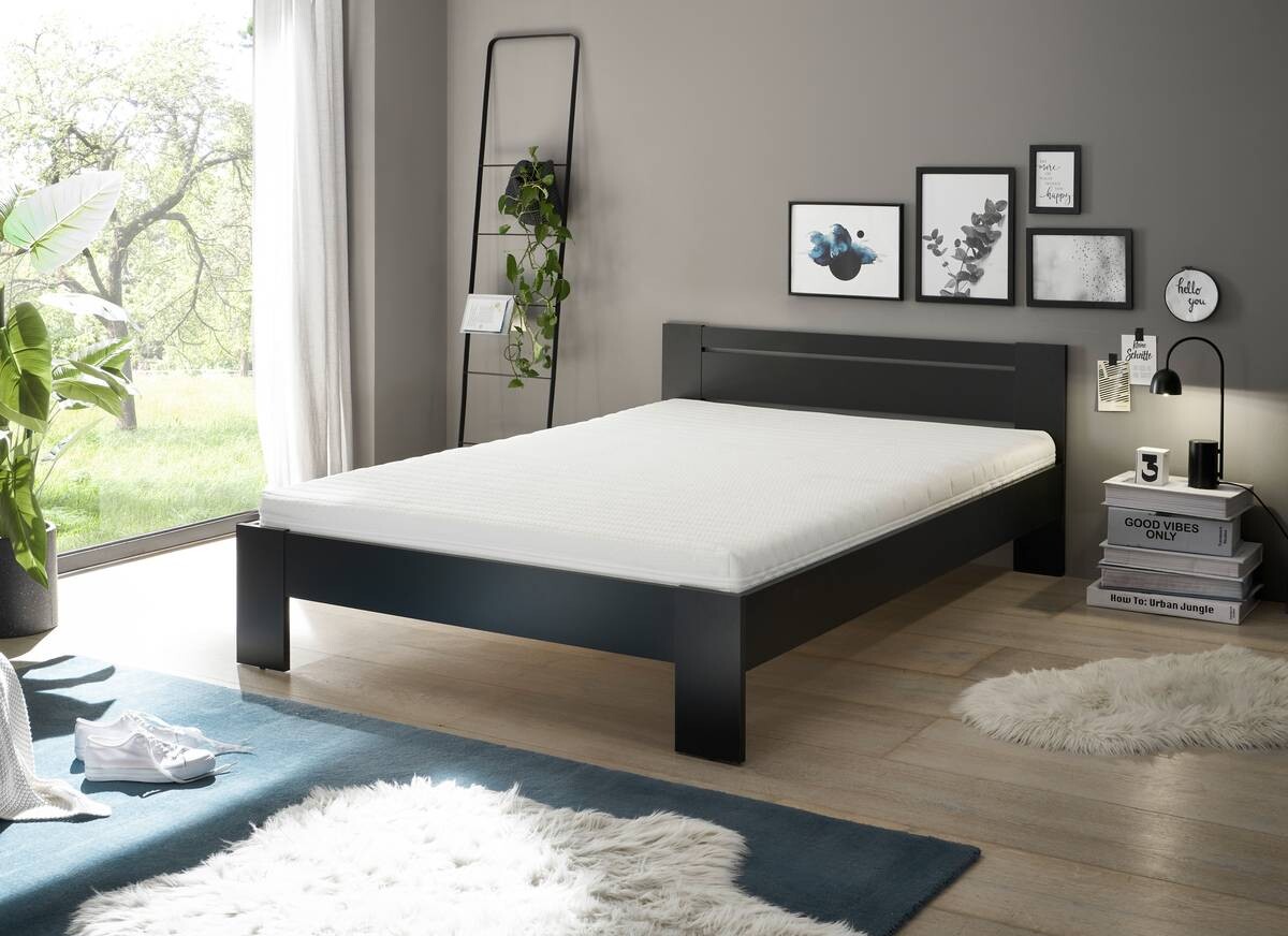 Futonbett Cannes schwarz Liegefläche B/L: ca. 140x200 cm