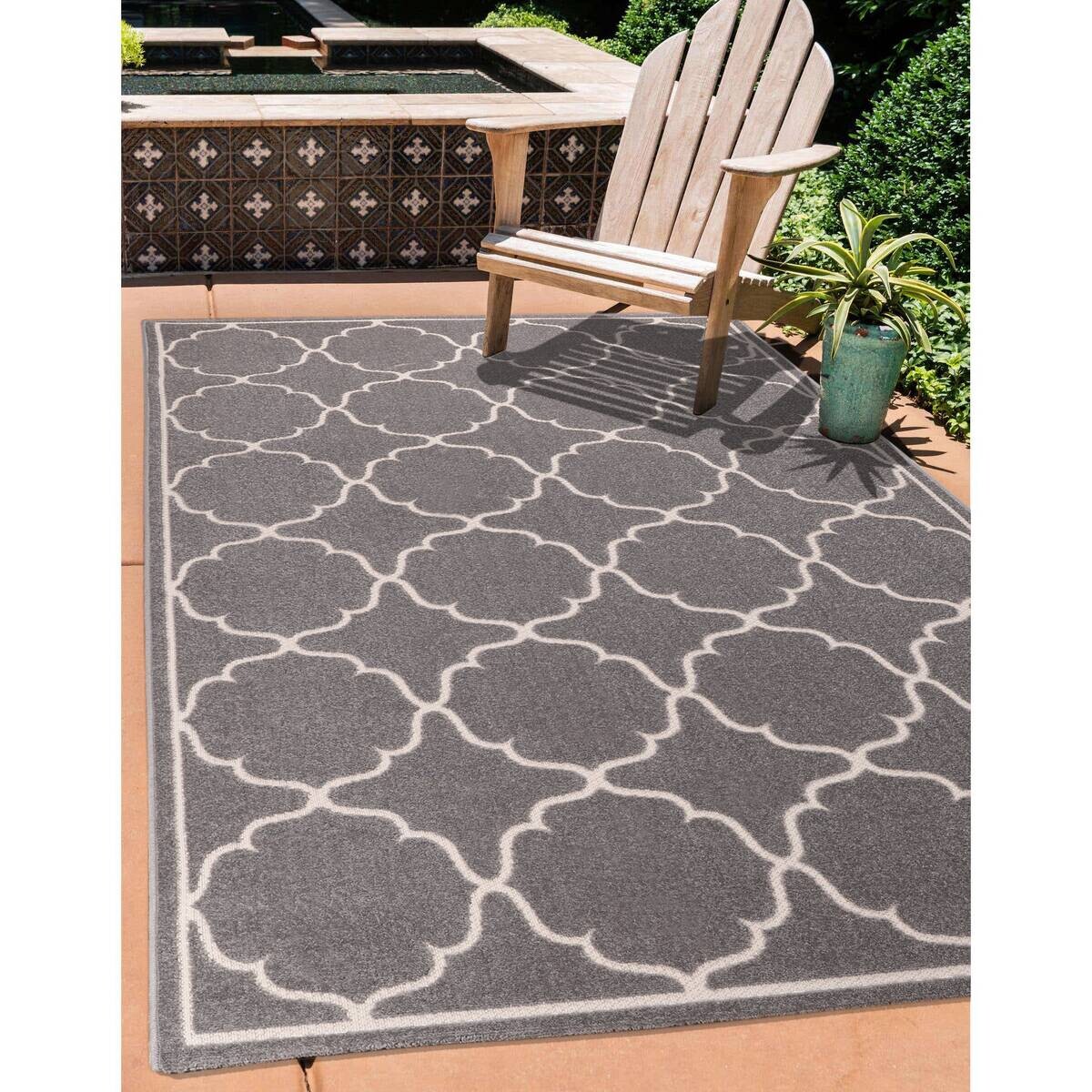 Sanat Outdoorteppich BERLIN hellgrau B/L: ca. 160x230 cm