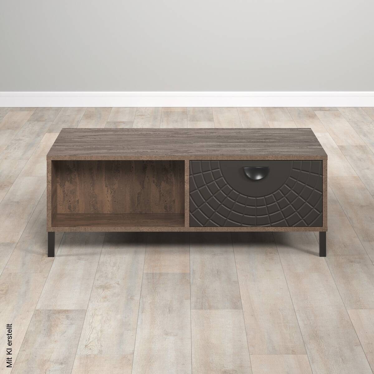 Couchtisch Fusion Eiche dunkel Nachbildung bronze Optik B/H/T: ca. 110x37x60 cm