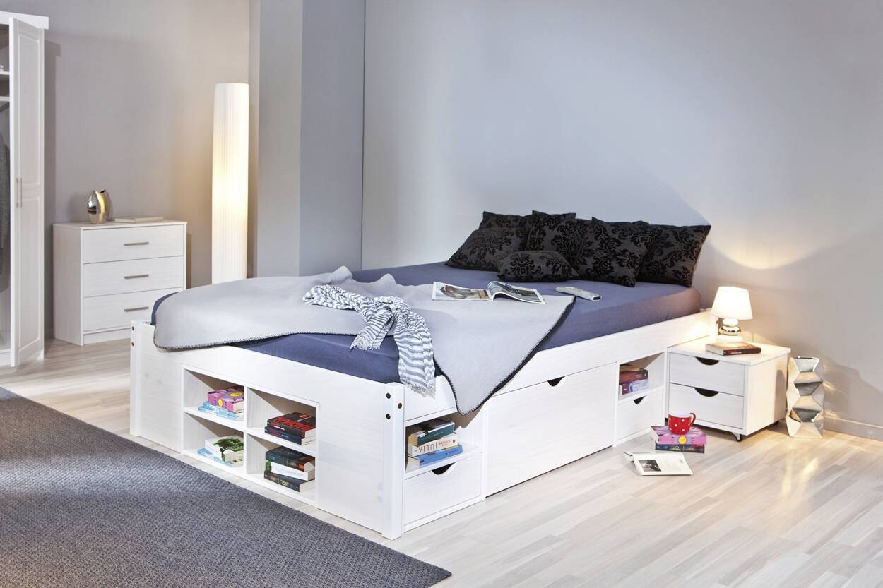 Funktionsbett Till weiß Liegefläche B/L: ca. 140x200 cm