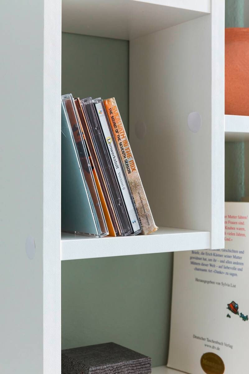 Wandregal weiß B/H/T: ca. 36x90x14,5 cm