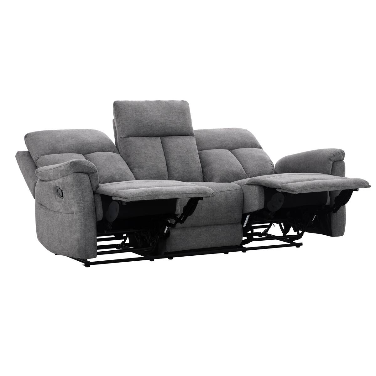 Sofa grau Polyester B/H/T: ca. 203x102x94 cm