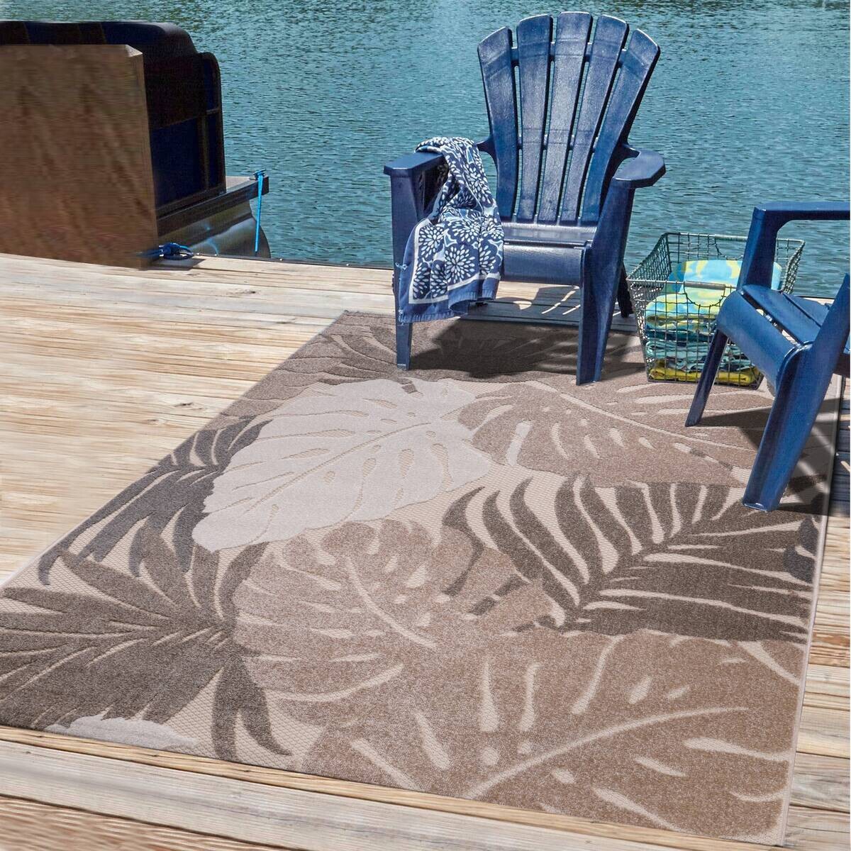 Sanat Outdoorteppich FLORAL beige B/L: ca. 140x200 cm