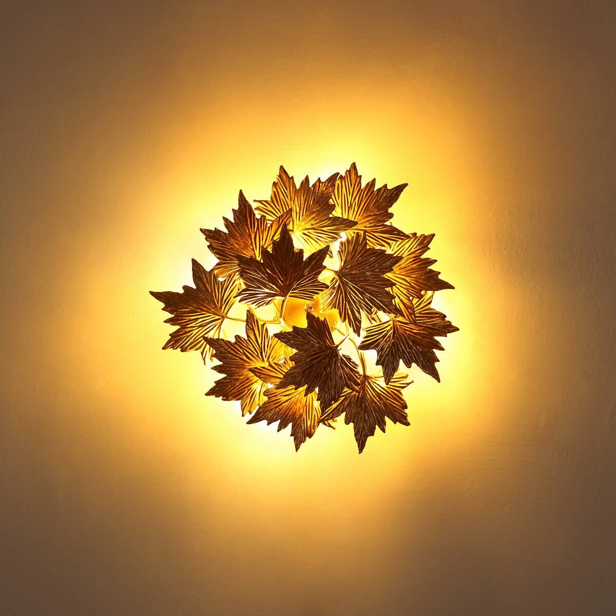 GLOBO LED-Wandleuchte NADURE gold Metall D: ca. 45 cm 4 Brennstellen
