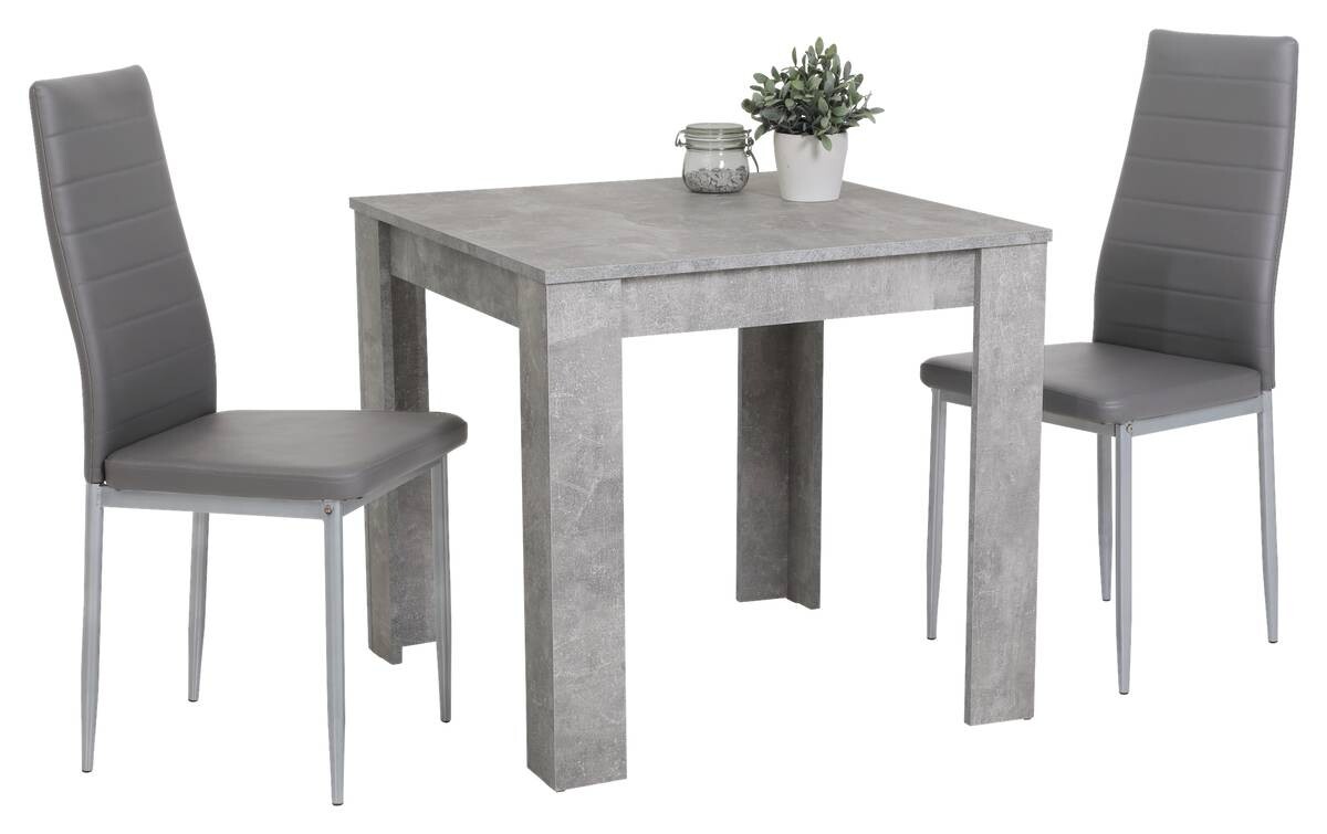 Esstisch Erika Beton Optik B/H/T: ca. 80x76x80 cm