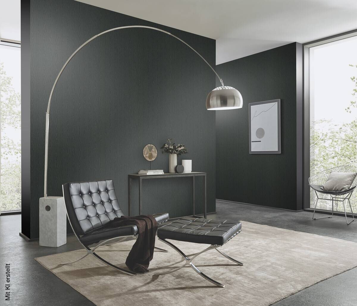Erismann Vliestapete Holzoptik schwarz B/L: ca. 53x1005 cm