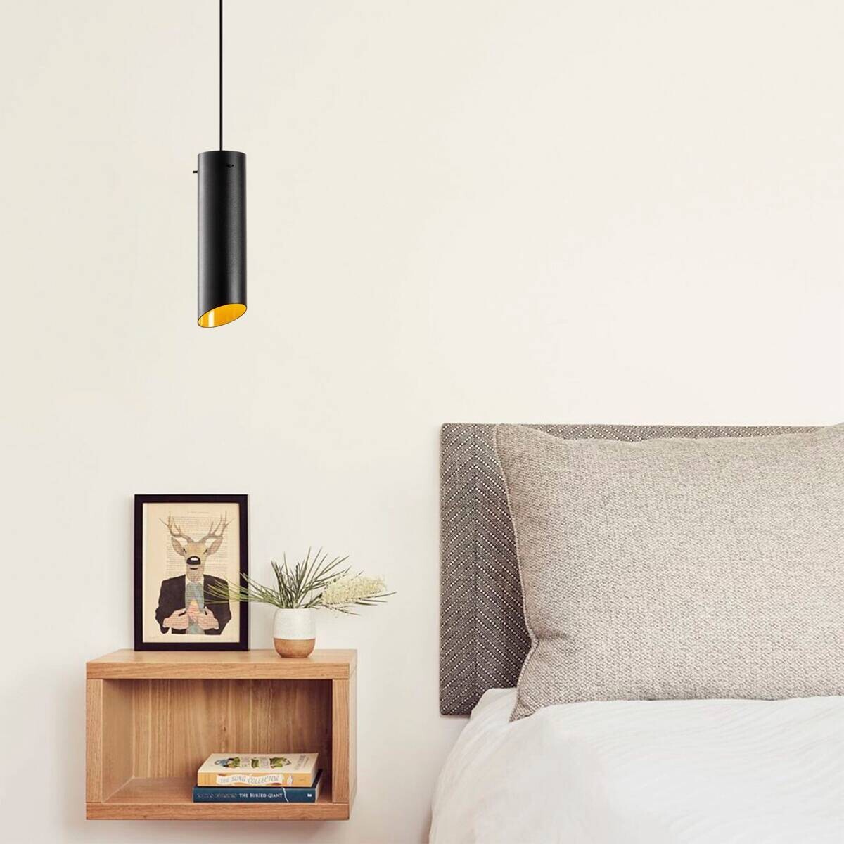 Opviq Pendelleuchte Sivani schwarz gelb B/H/T/L/D: ca. 8x114x8x8x8 cm E27 1 Brennstellen