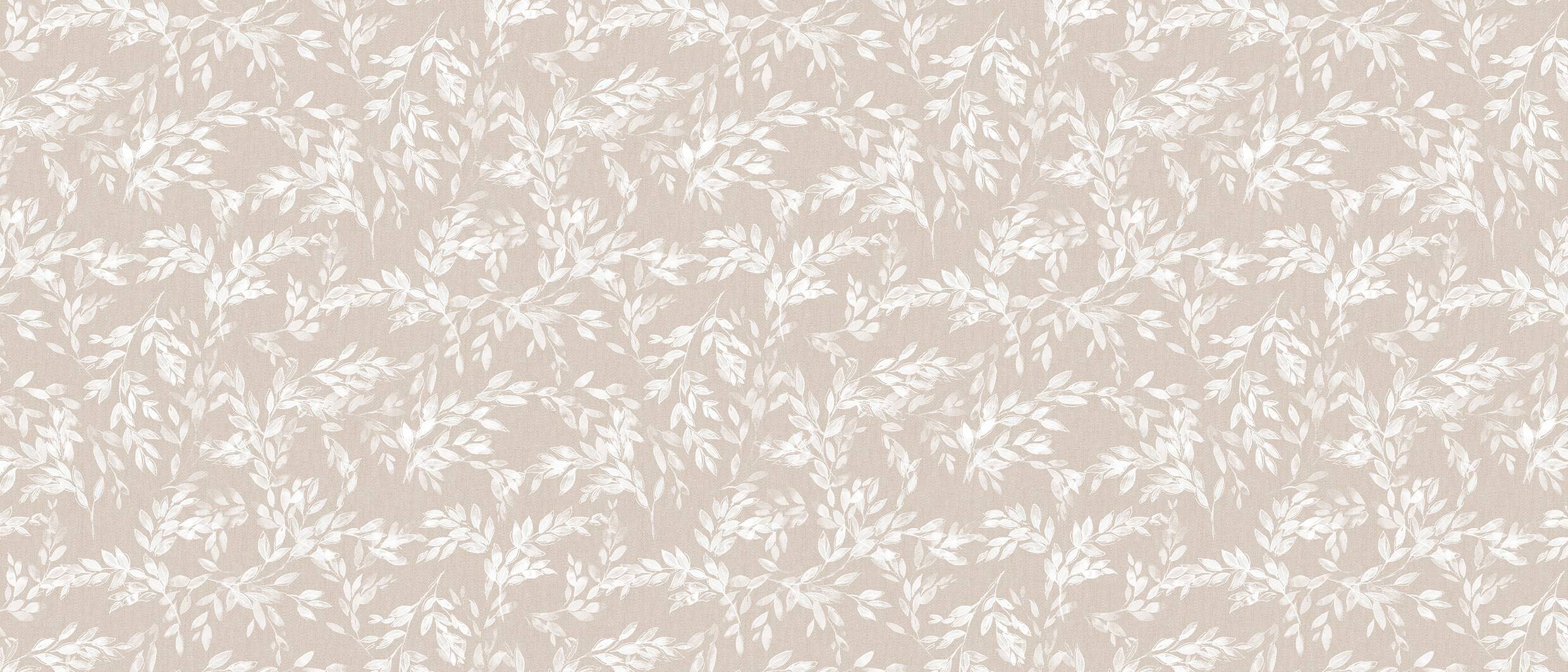 Tischtex Abwaschbarer Tischbelag Blumenranke beige 100% Polyvinylchlorid B: ca. 140 cm