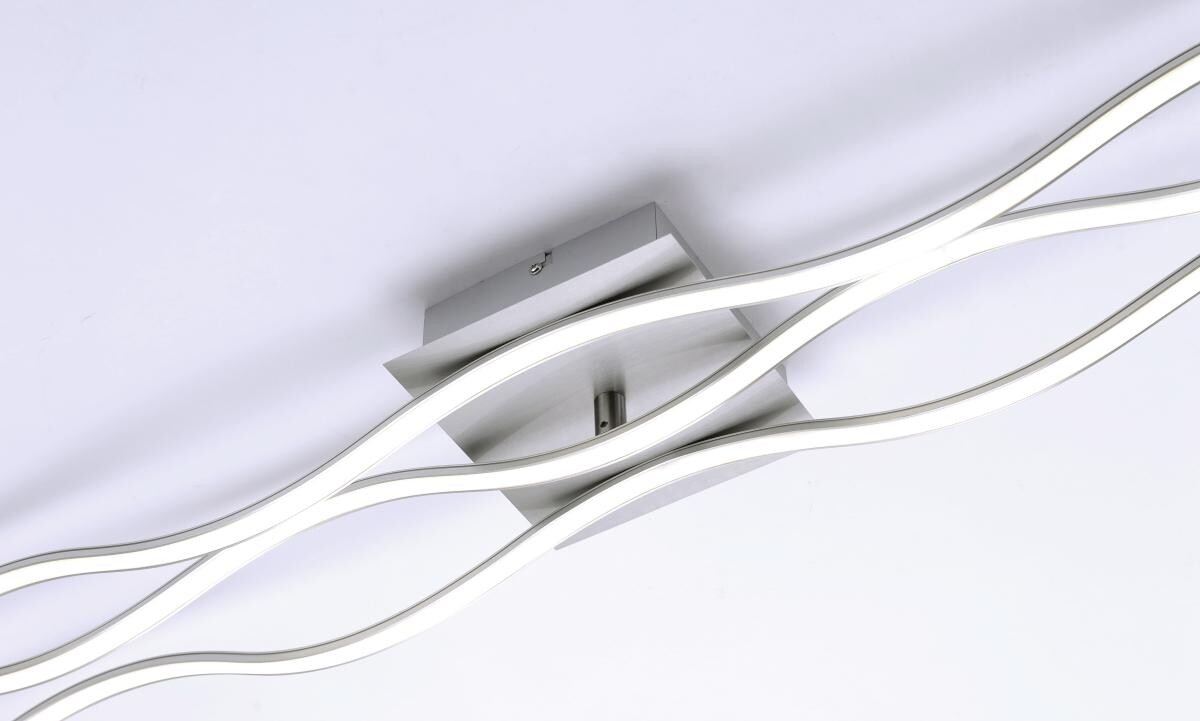 Just Light Deckenleuchte Wave Chrom Stahl Kunststoff B/L: ca. 16x140 cm