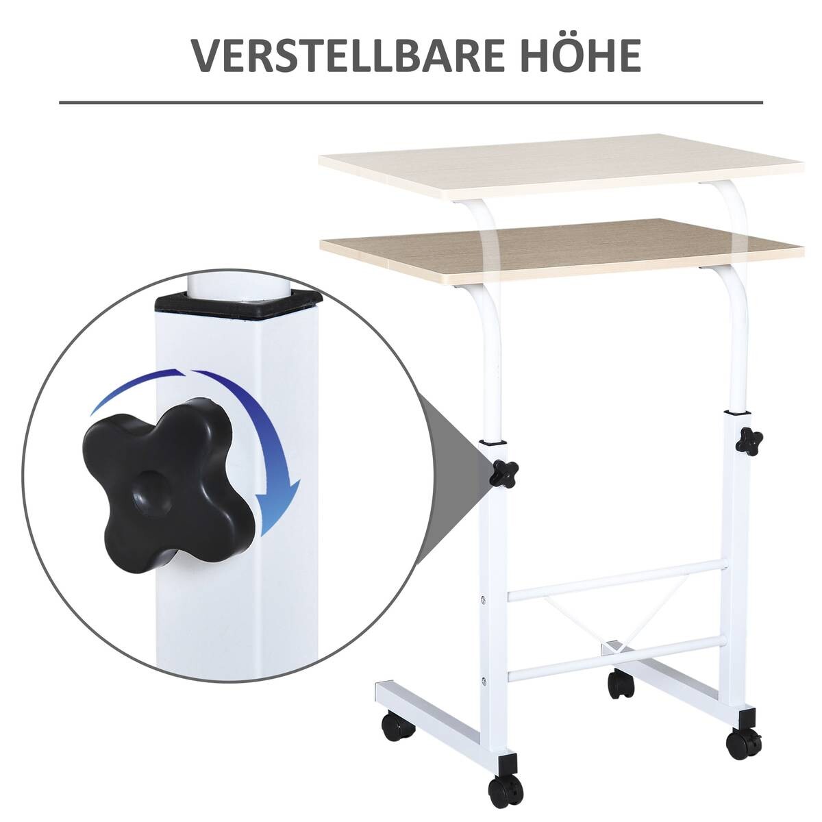 Beistelltisch 836-057 weiß ahorn B/H/T: ca. 60x78x40 cm