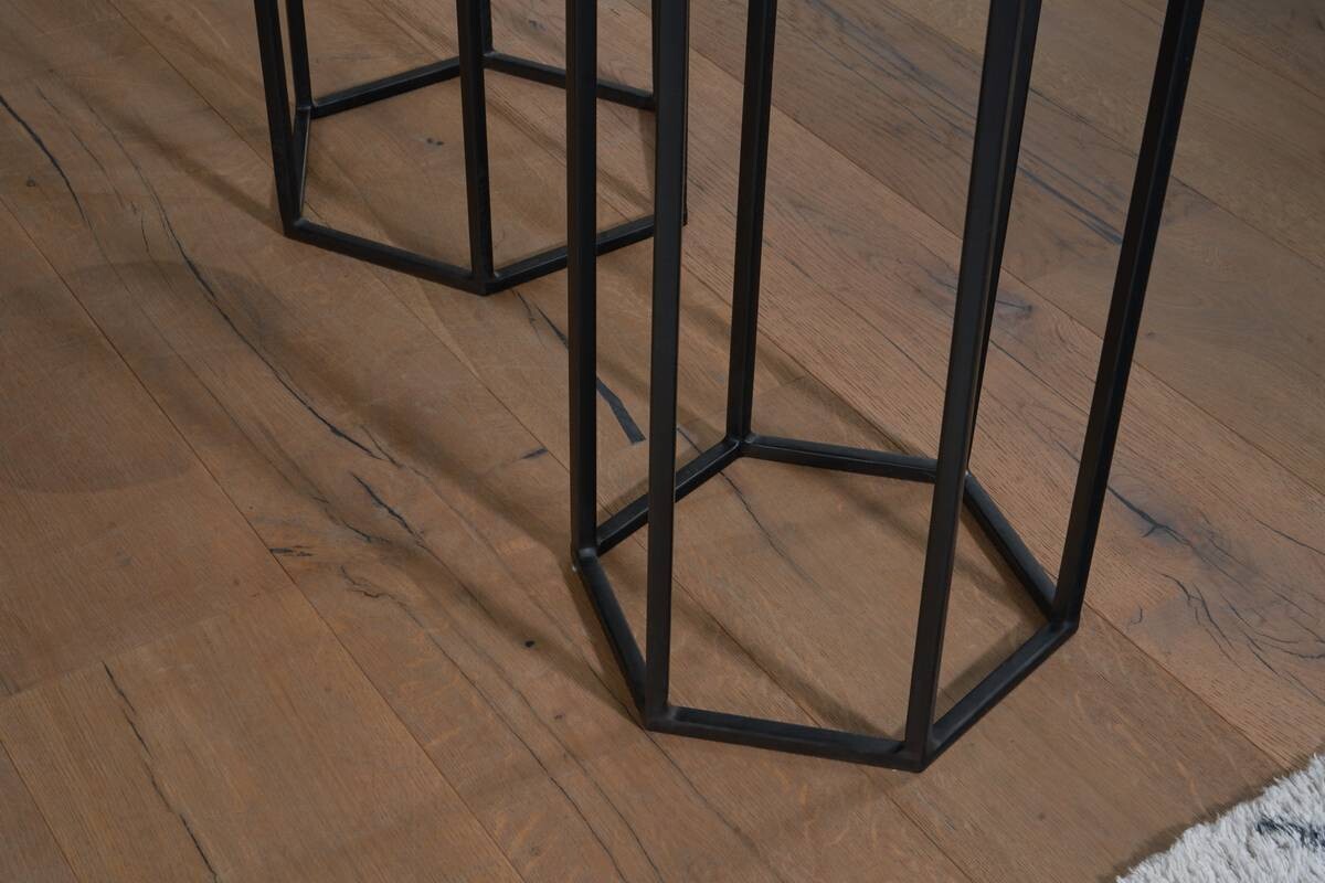 Beistelltisch 3er.-Set. schwarz B/H/T: ca. 35x90x35 cm