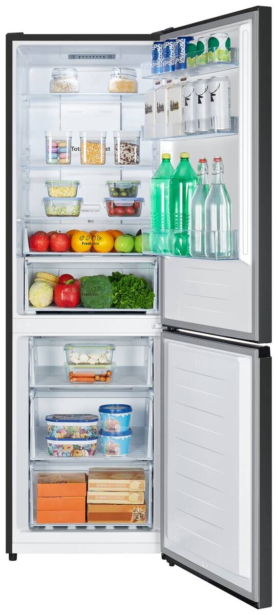 Hisense Kühl-/Gefrierkombination RB3N300NEFA EEK: A Spektrum: A bis G Kühlen: 207 Gefrieren: 97 35dB dark Inox B/H/T: ca. 59,5x187,3x59 cm