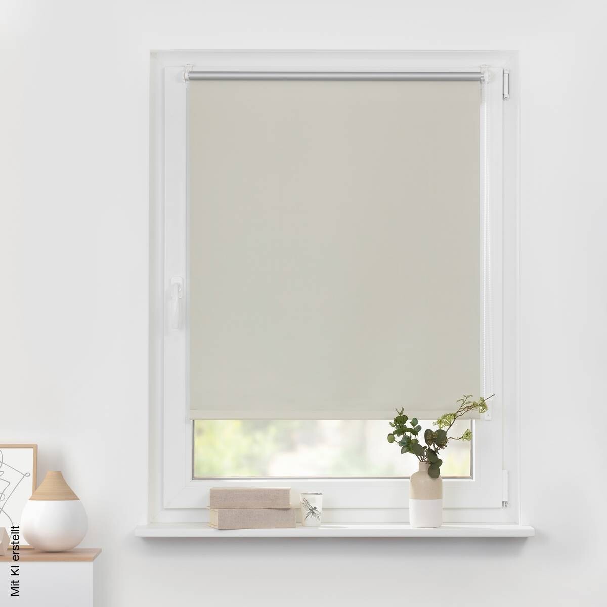 LICHTBLICK Thermo Klebe-/Klemmrollo Verdunklungsqualität creme B/L: ca. 40x150 cm