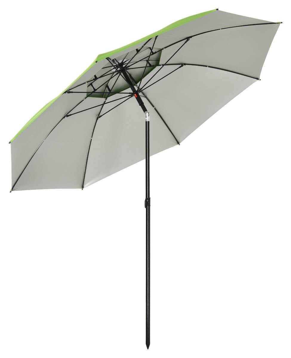 Outsunny Sonnenschirm grün Stahl B/H/L: ca. 185x205x185 cm