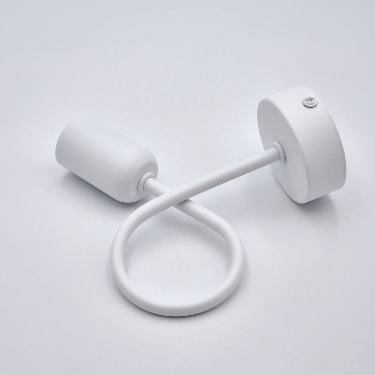 Lamkur Wandleuchte weiß Stahl B/H/L: ca. 8x18x16 cm E27 1 Brennstellen