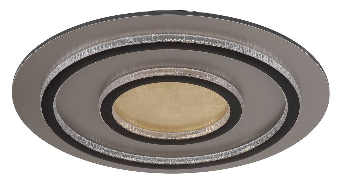 GLOBO LED-Deckenleuchte gold klar mattschwarz Kunststoff Metall H/D: ca. 6x55 cm 1 Brennstellen