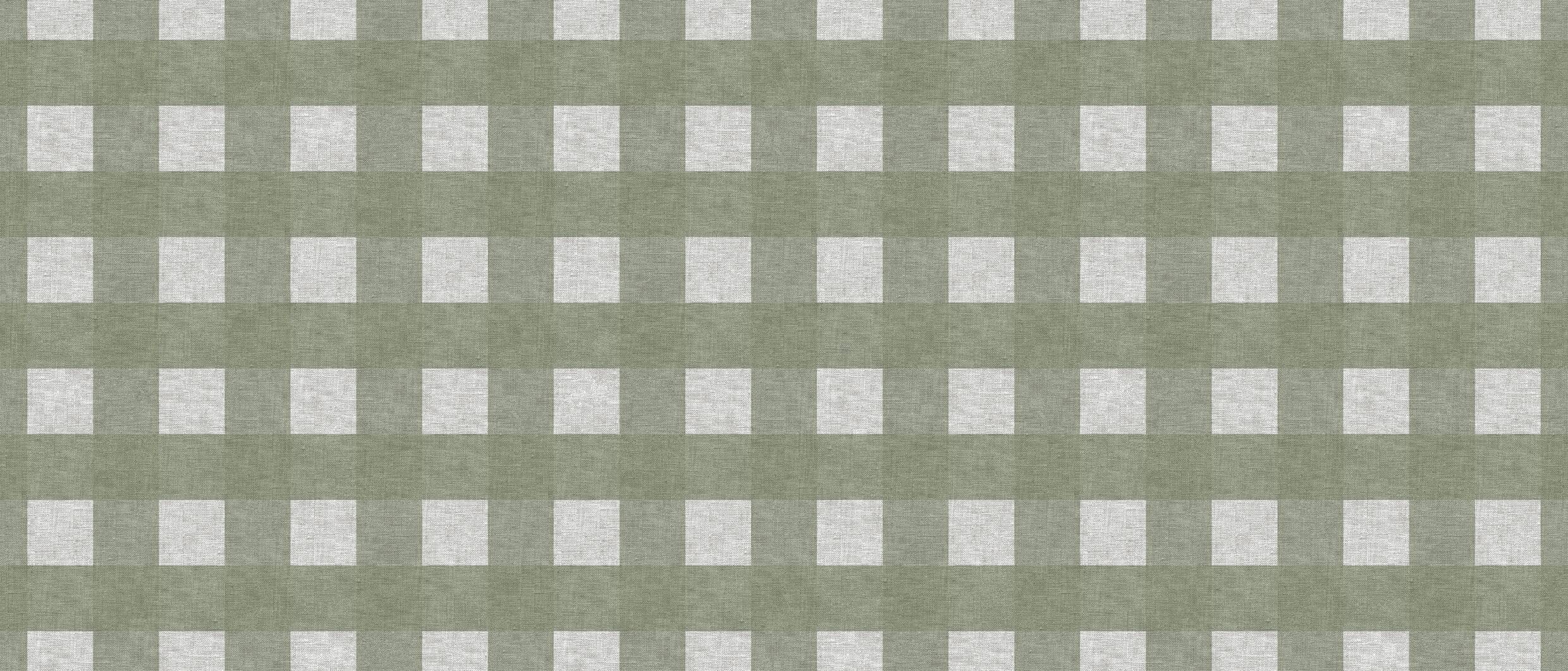 Milano Abwaschbarer Tischbelag Karo Retro salbei 100% Polyvinylchlorid B: ca. 140 cm