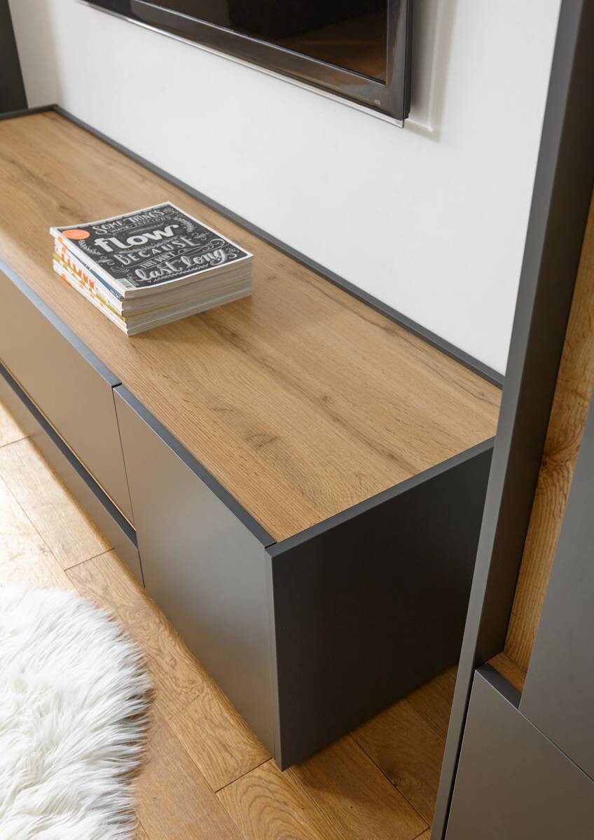 TV-Lowboard City Eiche Wotan Nachbildung anthrazit B/H/T: ca. 170x40x45 cm
