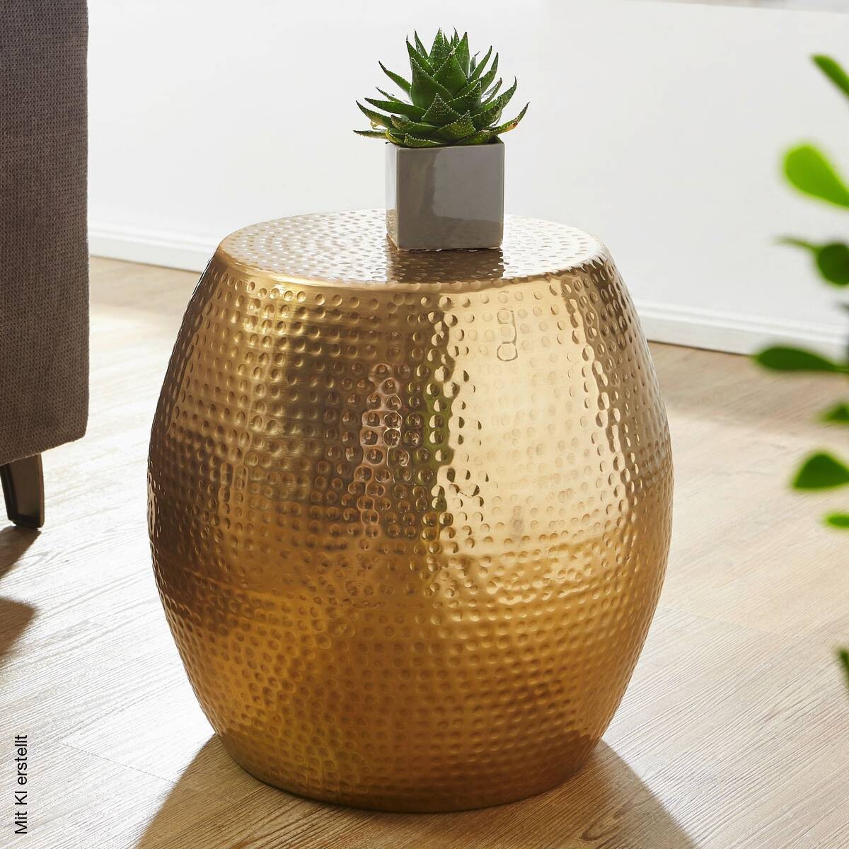 Beistelltisch gold Aluminium B/H/T: ca. 42x42x42 cm