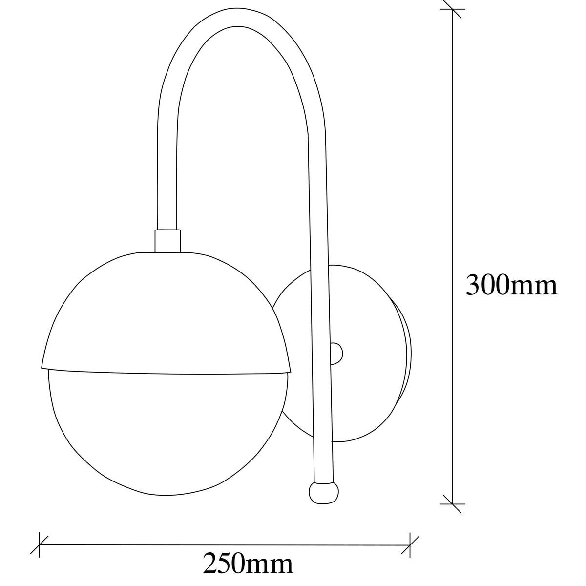 Opviq Wandleuchte Glas Metall B/H/L: ca. 25x30x15 cm E27 1 Brennstellen
