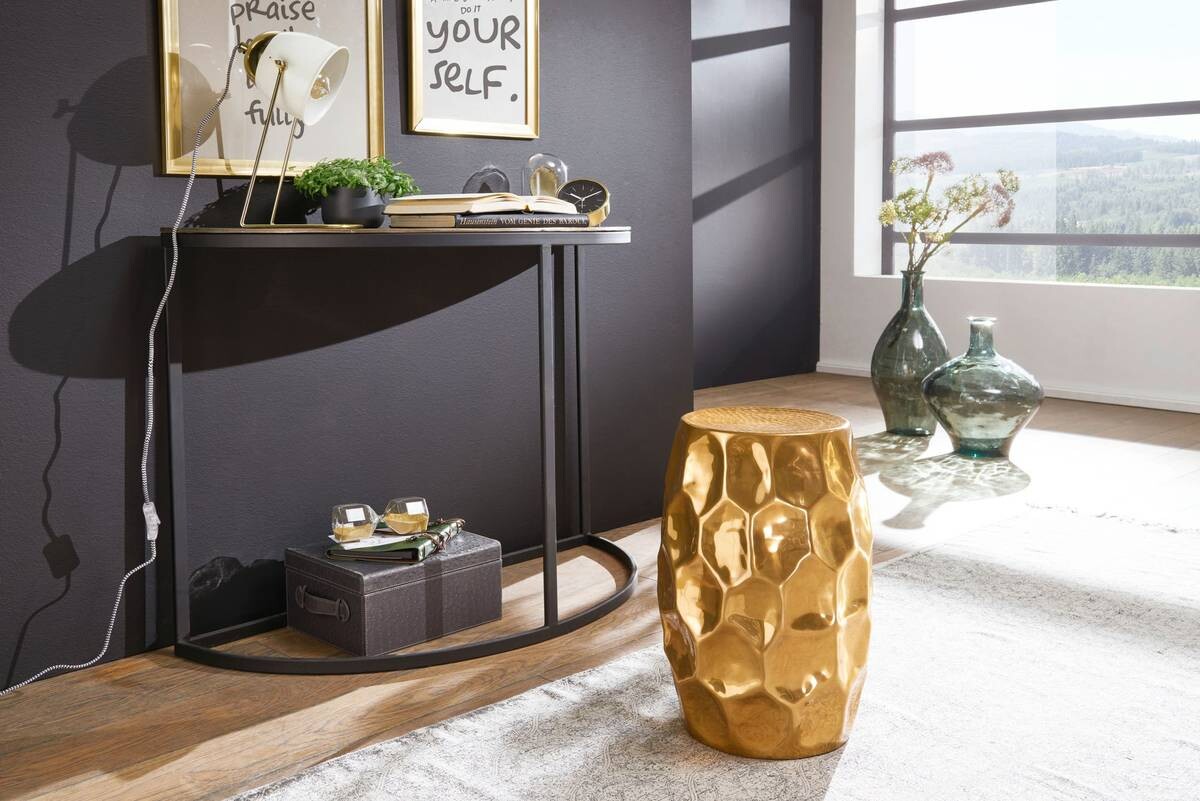 Beistelltisch gold Aluminium B/H/T: ca. 30x47x30 cm