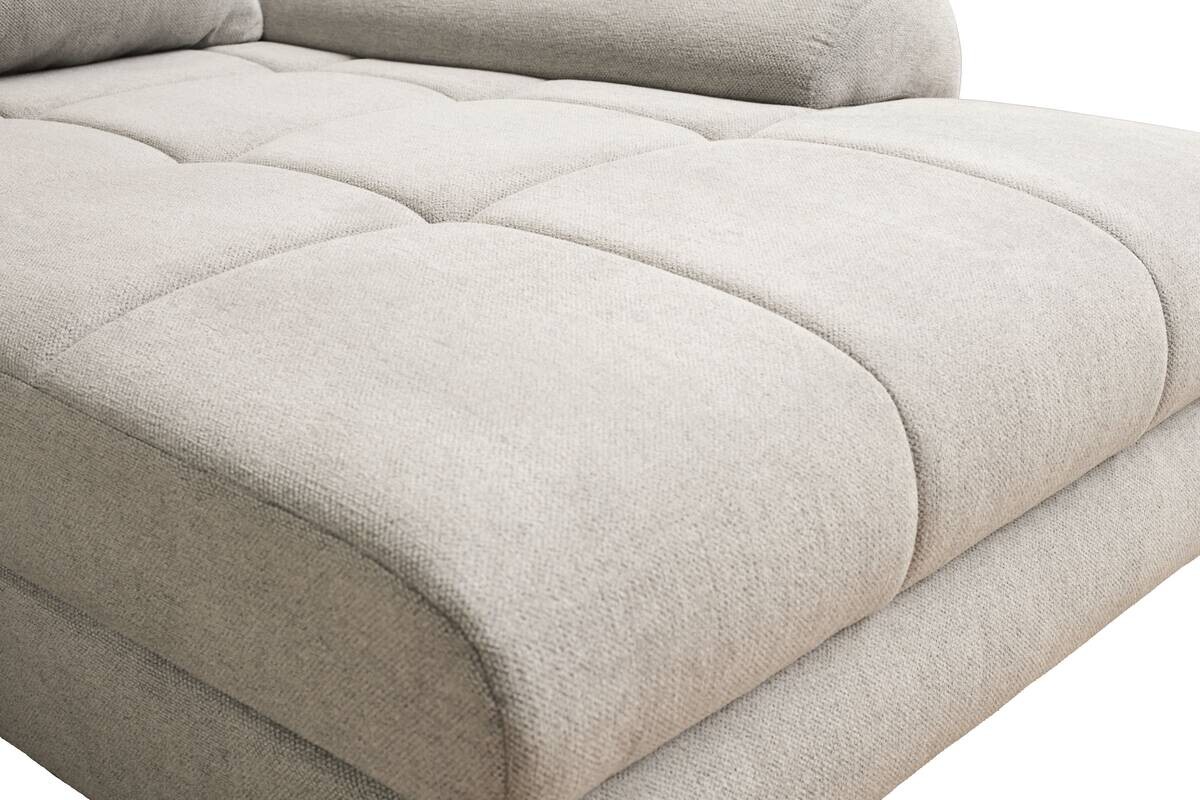 Ecksofa mit Bettfunktion und Bettkasten Lorenz taupe Microfaser B/H/T: ca. 284x74x180 cm