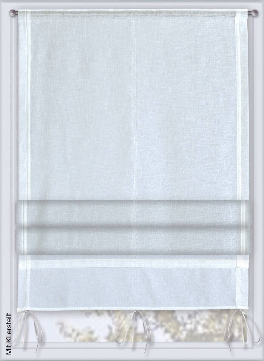 Bändchenrollo Fabienne offwhite B/L: ca. 100x140 cm