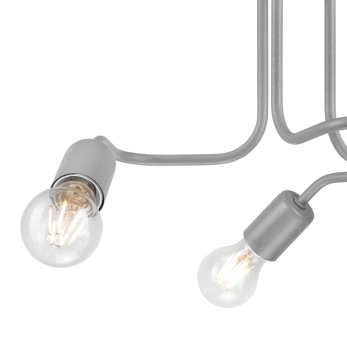 Lamkur Deckenleuchte silber Stahl B/H/L: ca. 34x38x38 cm 3 Brennstellen