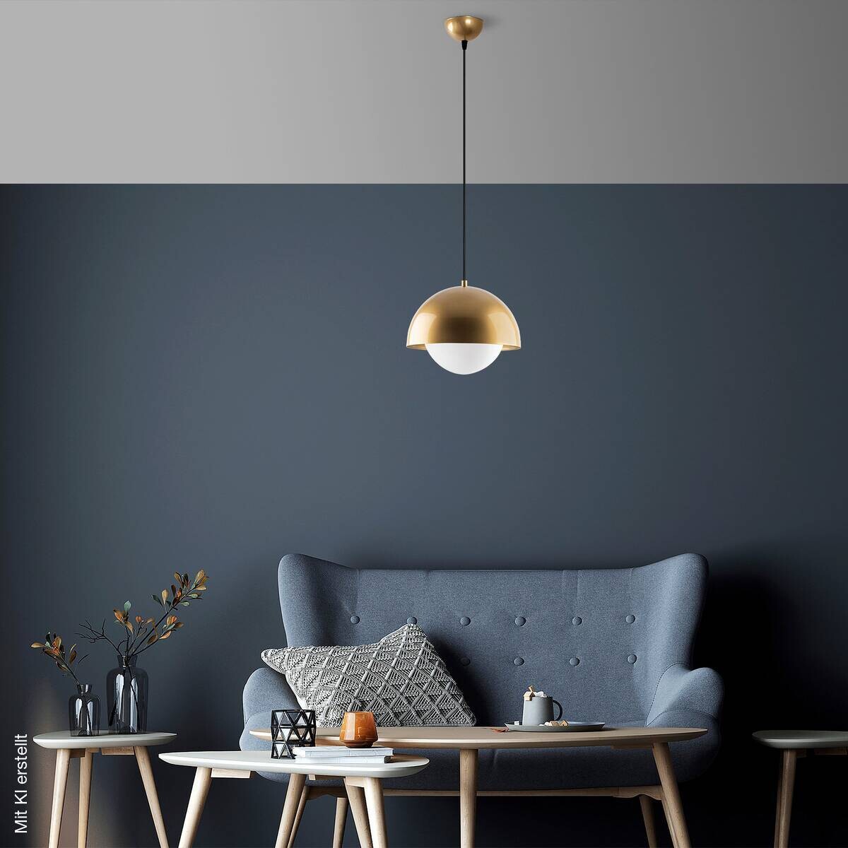 Opviq Pendelleuchte Camgoz-11029 gold Metall Glas B/H/T/L/D: ca. 30x108x30x30x30 cm E27 1 Brennstellen