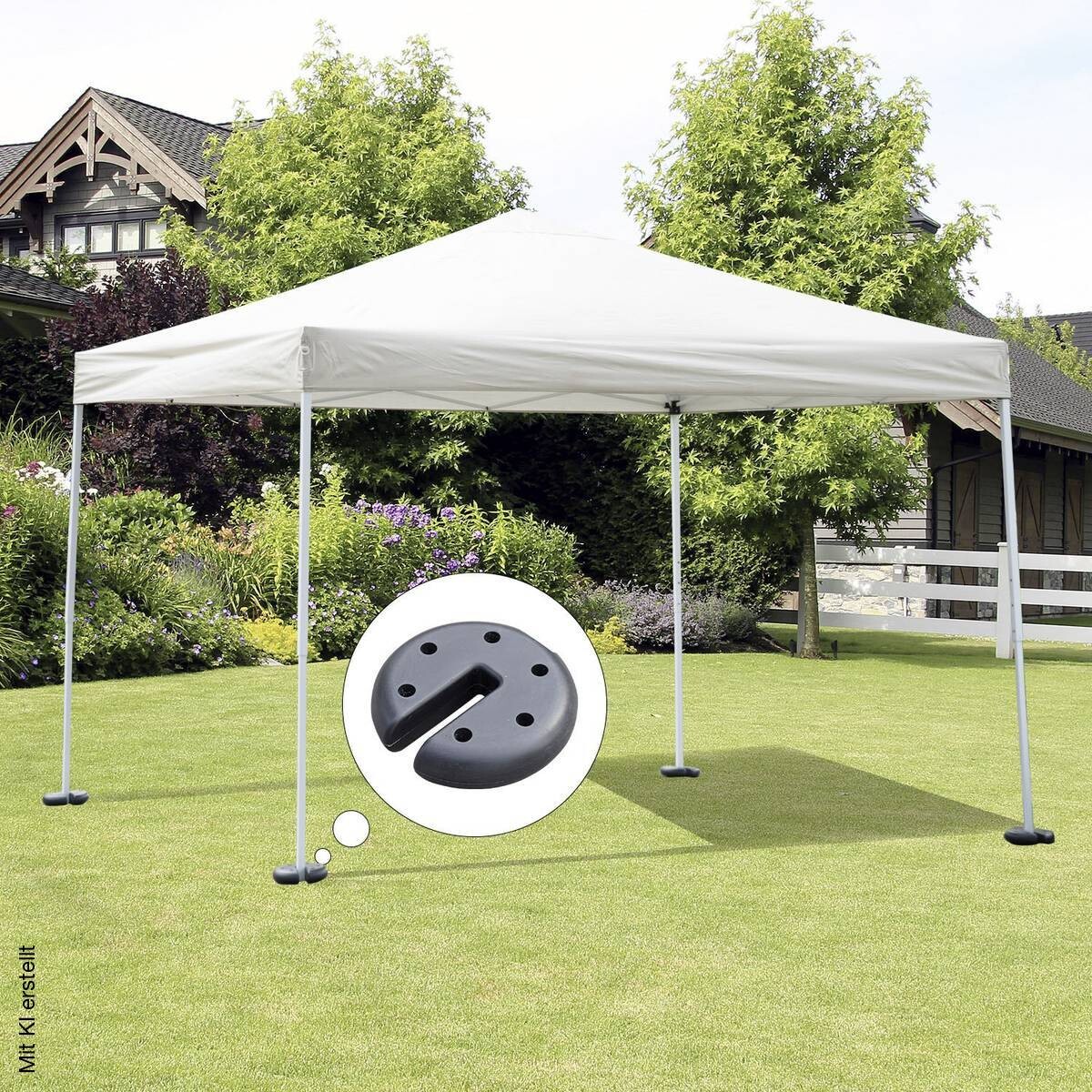 Outsunny Gewichte für Faltpavillon schwarz Beton H/D: ca. 4,5x20 cm