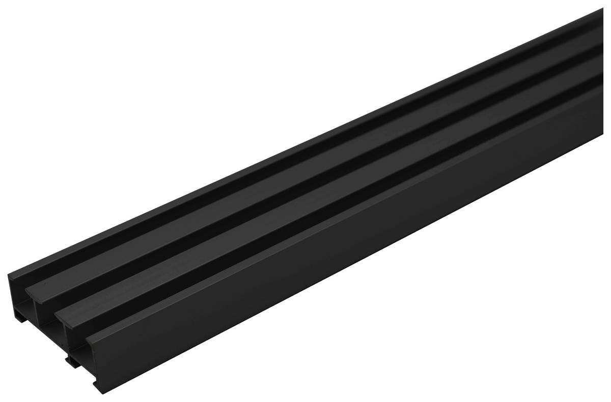ondeco Gardinenschiene smart schwarz Metall L: ca. 210 cm 3.0 Läufe