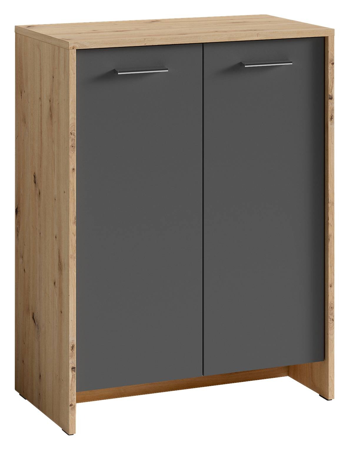 Schuhkommode BEN Eiche Nachbildung anthrazit B/H/T: ca. 63x83x35 cm