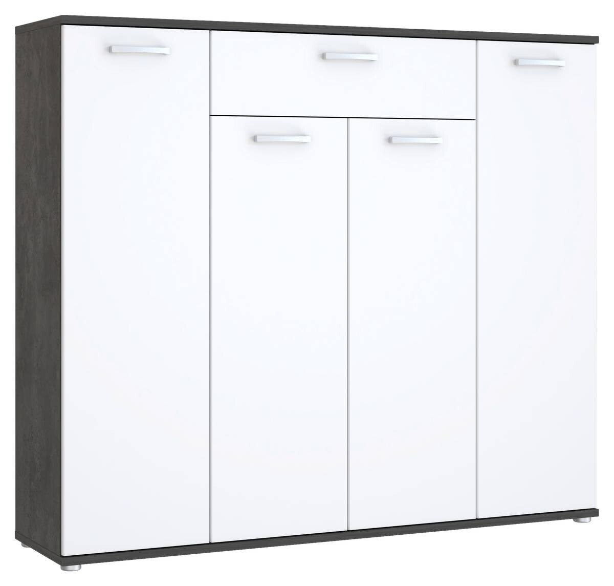 Kommode Beton dunkel Optik weiß B/H/T: ca. 139x121x35 cm