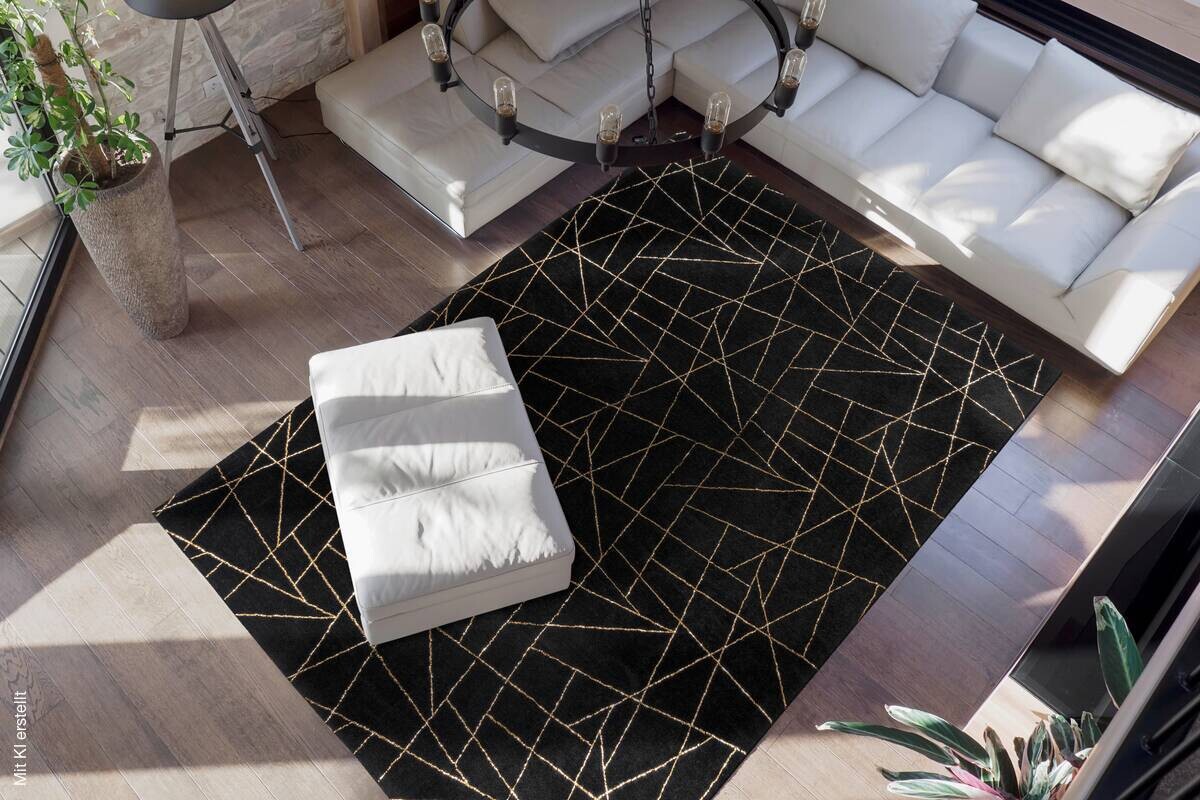 360Living Teppich Bijou schwarz B/L: ca. 160x230 cm