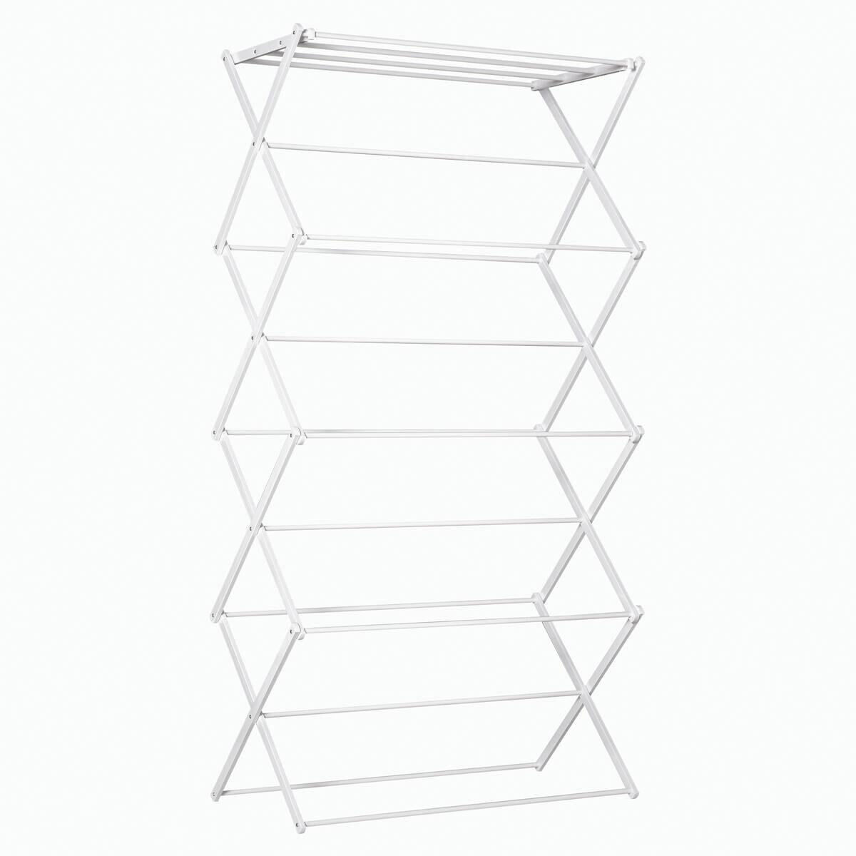 HOMCOM Wäscheständer weiß Kunststoff B/H/L: ca. 35x74x144 cm