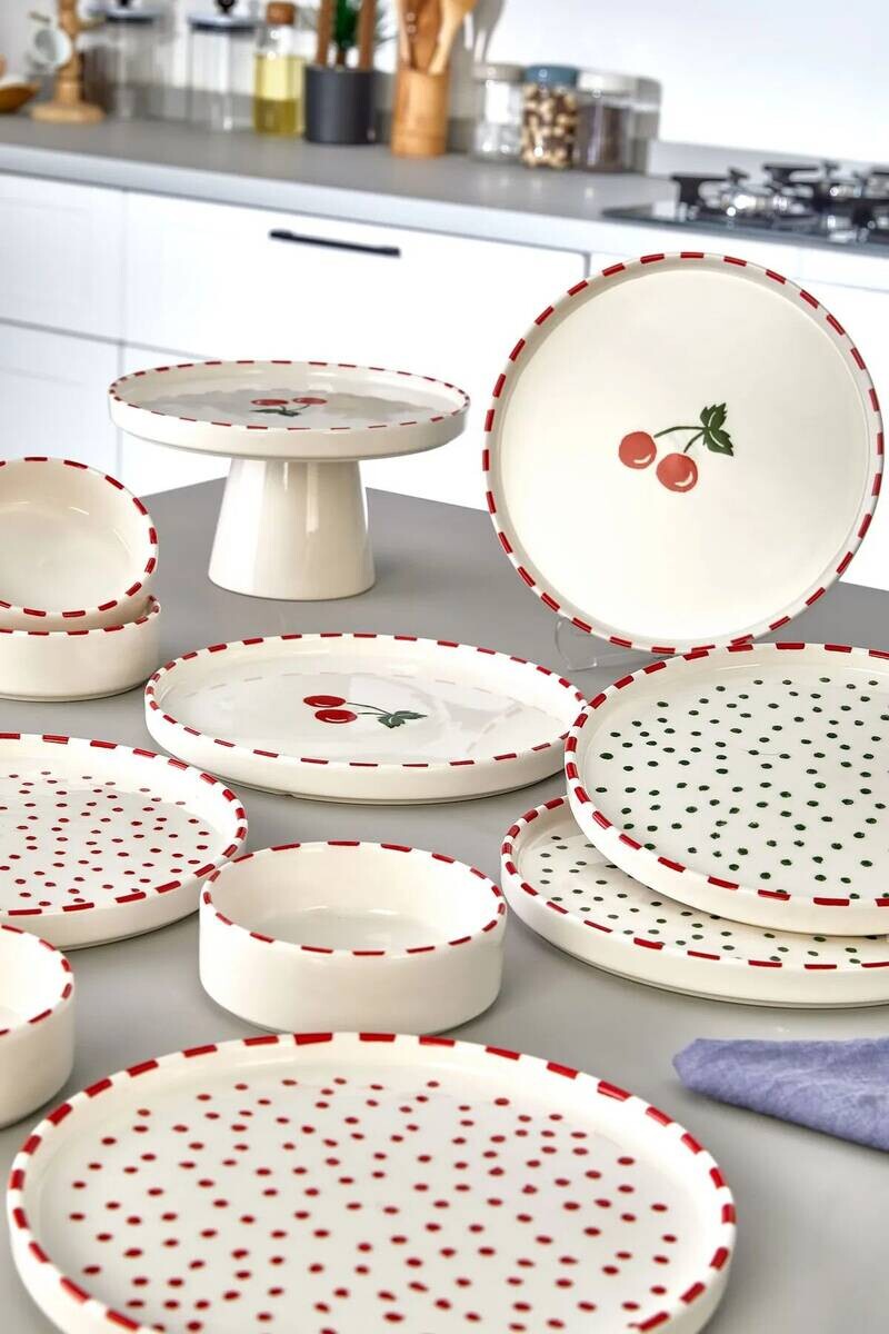 HermiaConcept Frühstücksservice beige Keramik 11 tlg.