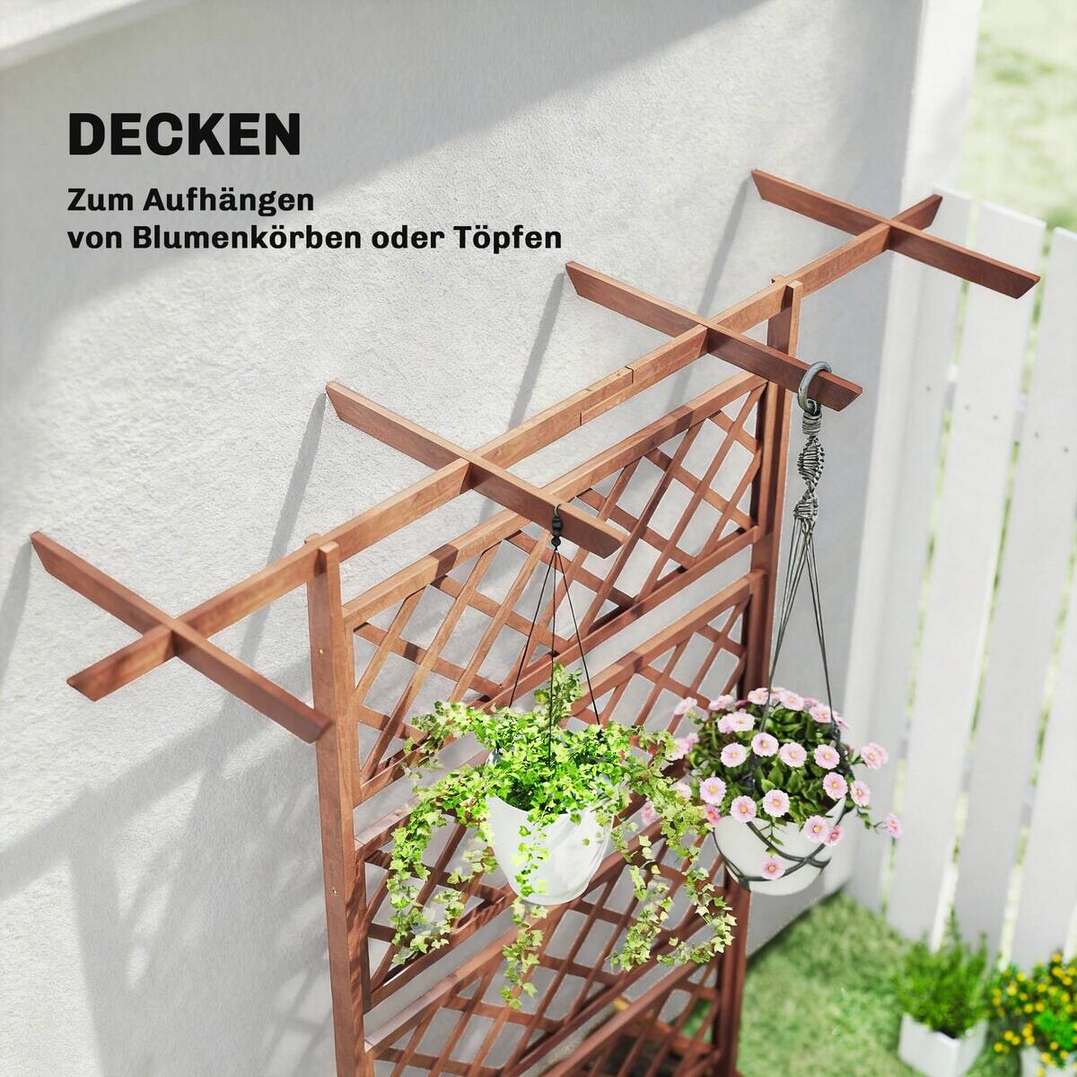 Outsunny Hochbeet mit Rankengitter orange B/H/T/L: ca. 55x183x55x160 cm