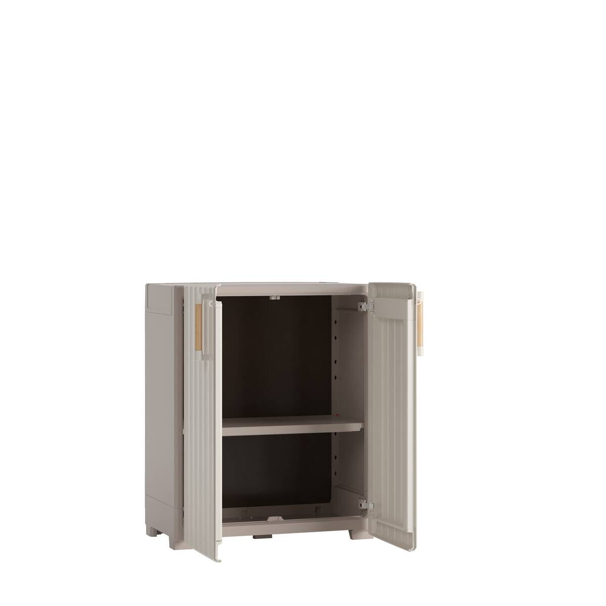 Keter Kunststoffschrank Groove beige Kunststoff B/H/T: ca. 80x98x45 cm