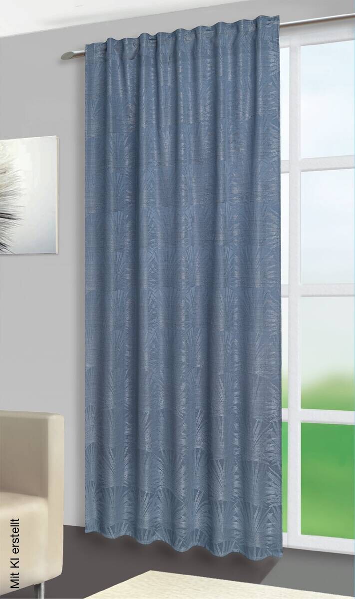 silver edition Kombivorhang Anni blau 100% Polyester B/L: ca. 140x245 cm