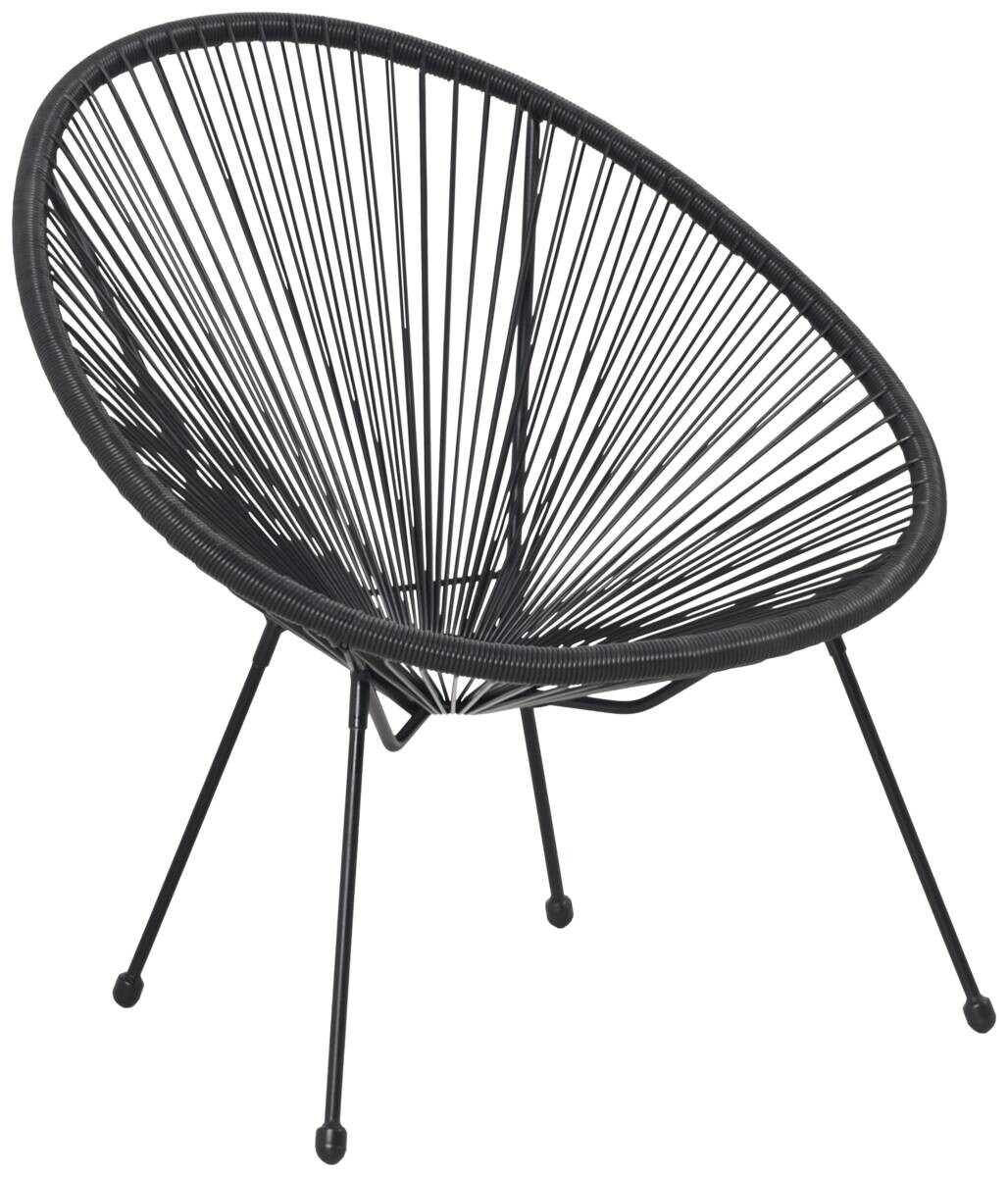 POCOline Gartenstuhl Acapulco schwarz Stahlrohr B/H/L: ca. 73x84x76 cm