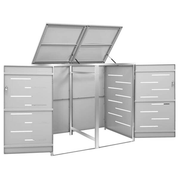 vidaXL Mülltonnenbox grau