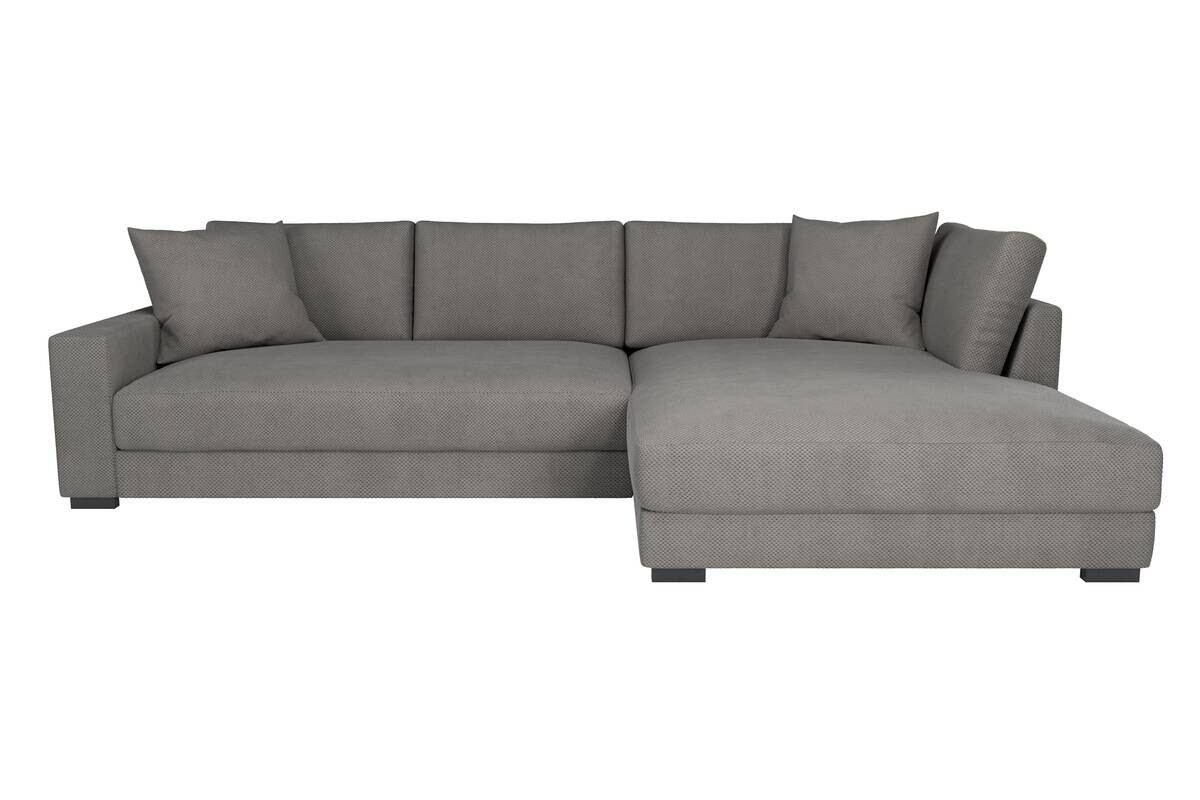 Ecksofa dunkelgrau Microfaser B/H/T: ca. 300x83x190 cm