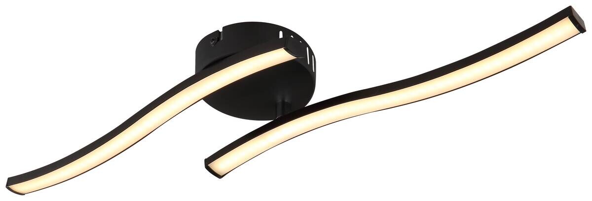 GLOBO LED-Deckenleuchte Tyler schwarz Opal Kunststoff B/H/T: ca. 10x7,2x51,5 cm 1 Brennstellen