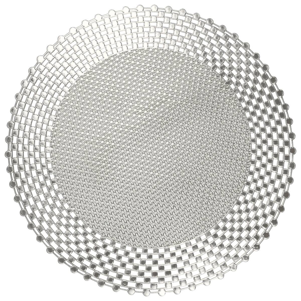 Platzset silber PVC D: ca. 38 cm