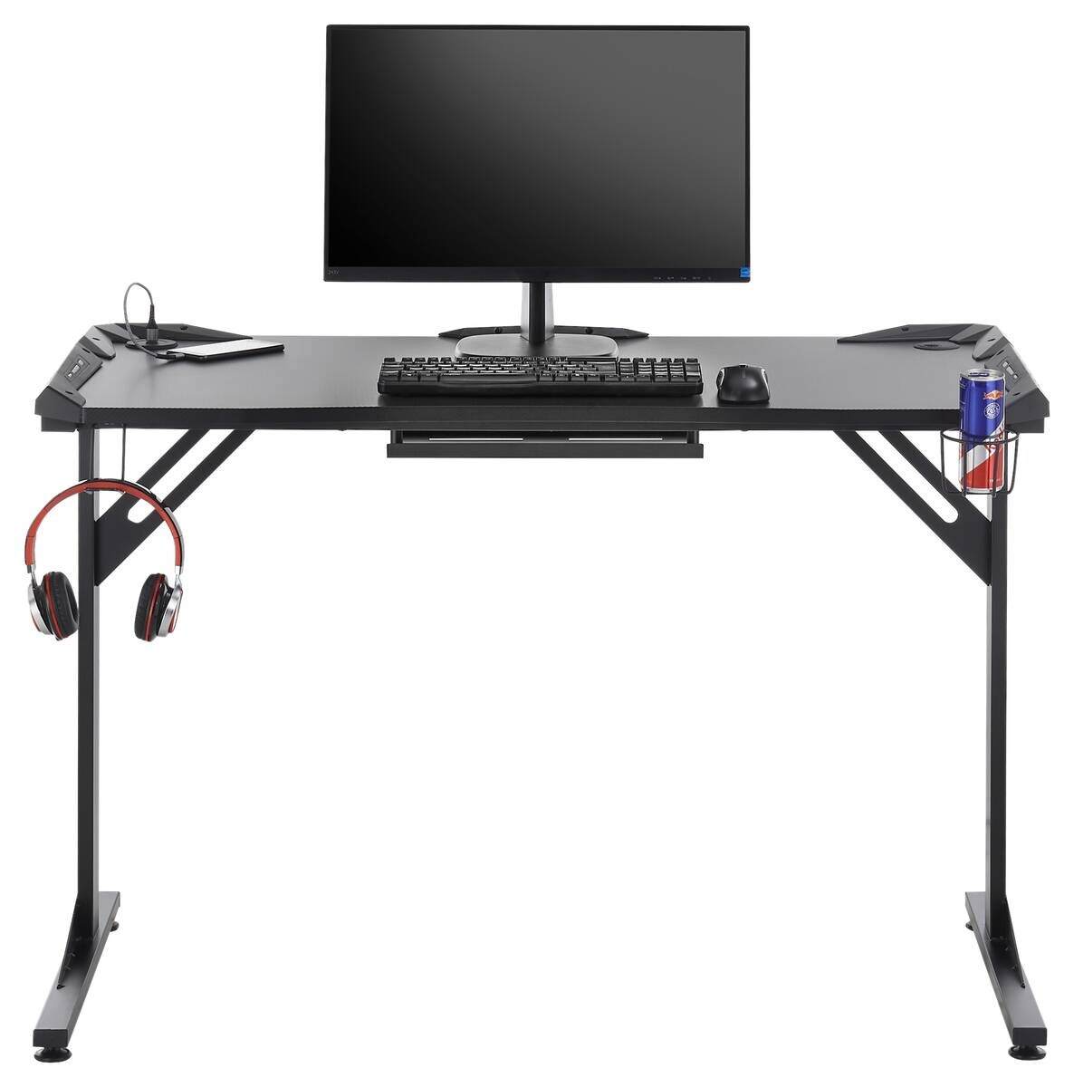 Gaming-Schreibtisch BC 3110 schwarz Carbon Optik B/H/T: ca. 119x78x60 cm