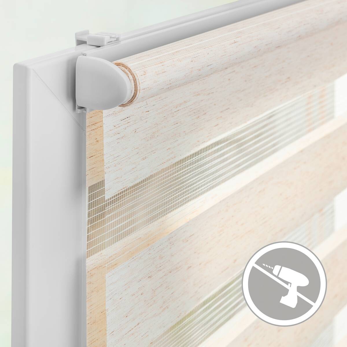 LICHTBLICK Doppelrollo Duo natur B/L: ca. 65x150 cm